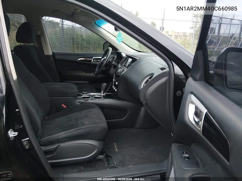 2016 Nissan Pathfinder Platinum/S/Sl/Sv VIN: 5N1AR2MM4GC660985 Lot: 45343388