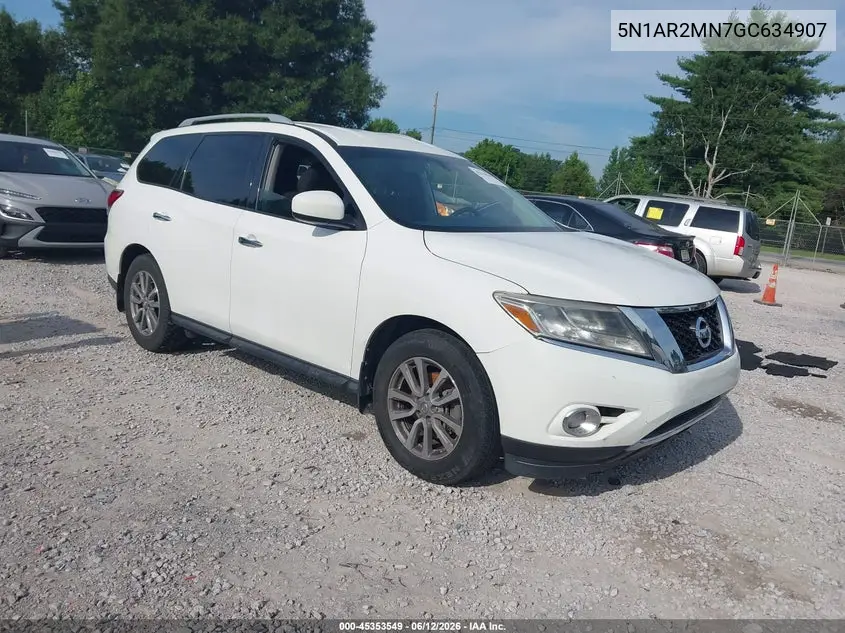 2016 Nissan Pathfinder Sv VIN: 5N1AR2MN7GC634907 Lot: 45353549