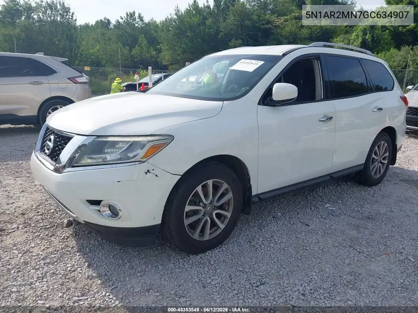 2016 Nissan Pathfinder Sv VIN: 5N1AR2MN7GC634907 Lot: 45353549