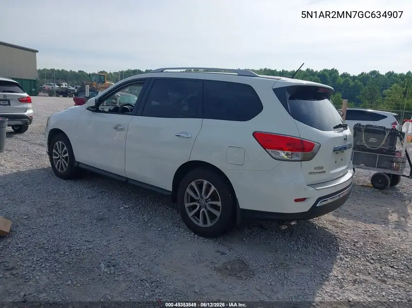 2016 Nissan Pathfinder Sv VIN: 5N1AR2MN7GC634907 Lot: 45353549