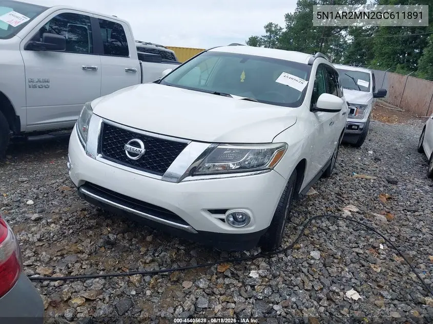 2016 Nissan Pathfinder Platinum/S/Sl/Sv VIN: 5N1AR2MN2GC611891 Lot: 45405628