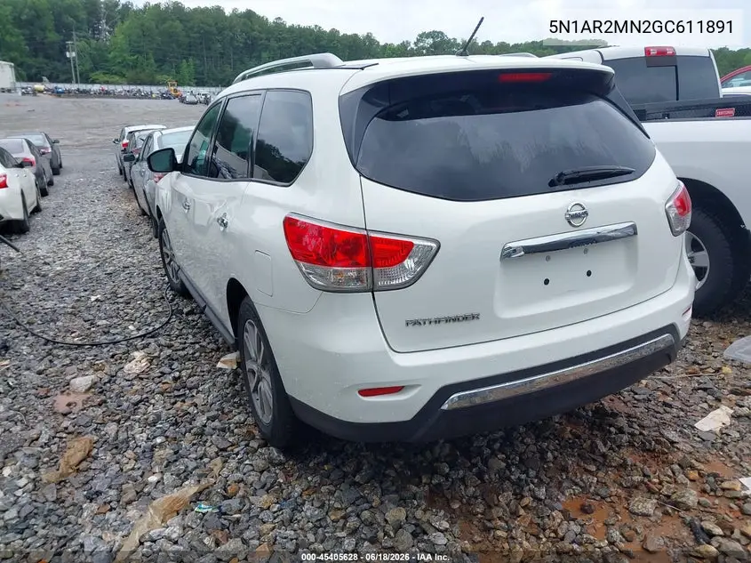2016 Nissan Pathfinder Platinum/S/Sl/Sv VIN: 5N1AR2MN2GC611891 Lot: 45405628