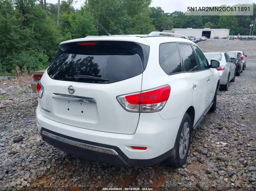 2016 Nissan Pathfinder Platinum/S/Sl/Sv VIN: 5N1AR2MN2GC611891 Lot: 45405628