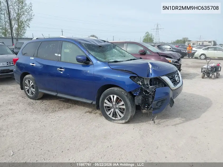 2017 Nissan Pathfinder S/Sv/Sl/Platinum VIN: 5N1DR2MM9HC635708 Lot: 11887761