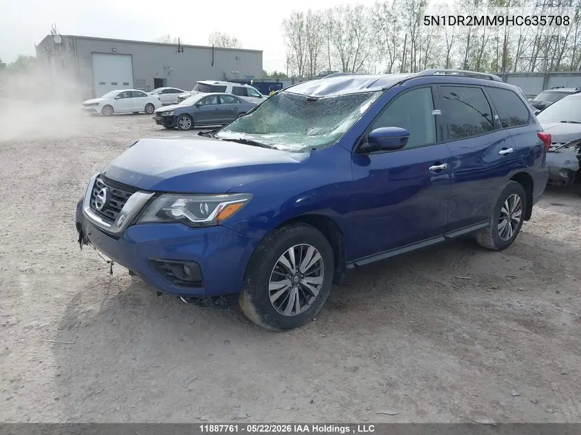 2017 Nissan Pathfinder S/Sv/Sl/Platinum VIN: 5N1DR2MM9HC635708 Lot: 11887761