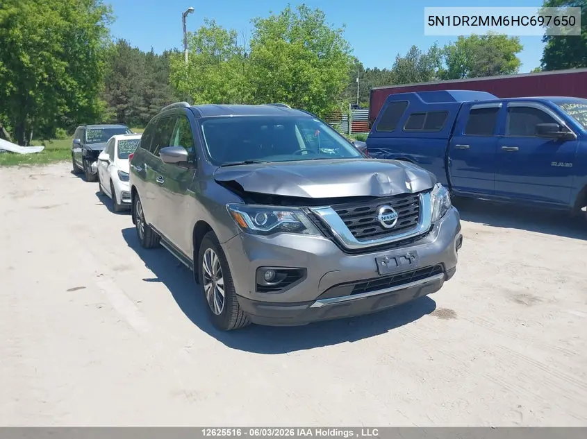 2017 Nissan Pathfinder Platinum/S/Sl/Sv VIN: 5N1DR2MM6HC697650 Lot: 12625516