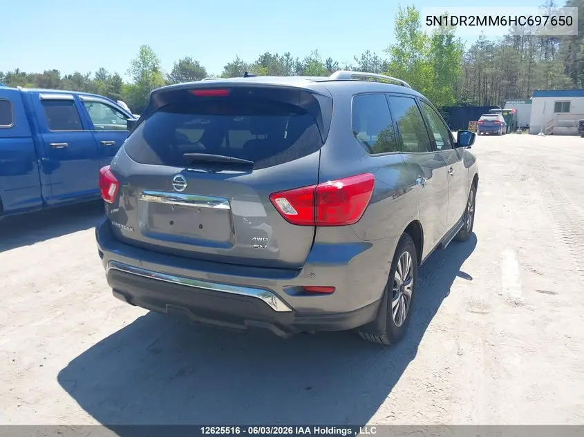 2017 Nissan Pathfinder Platinum/S/Sl/Sv VIN: 5N1DR2MM6HC697650 Lot: 12625516