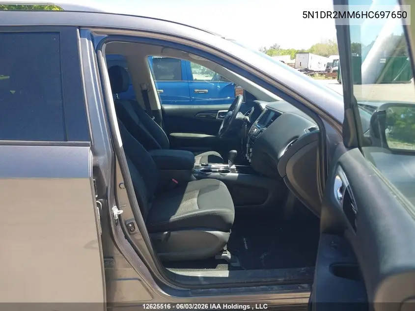 2017 Nissan Pathfinder Platinum/S/Sl/Sv VIN: 5N1DR2MM6HC697650 Lot: 12625516