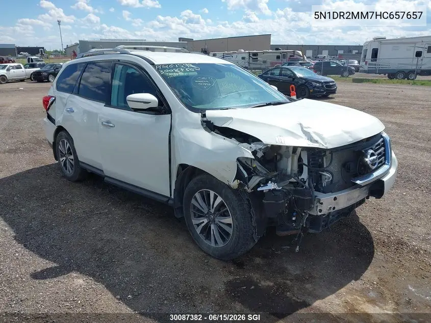 2017 Nissan Pathfinder S/Sv/Sl/Platinum VIN: 5N1DR2MM7HC657657 Lot: 30087382