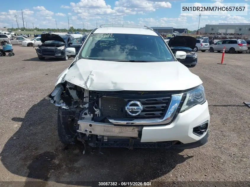2017 Nissan Pathfinder S/Sv/Sl/Platinum VIN: 5N1DR2MM7HC657657 Lot: 30087382