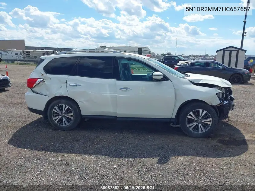 2017 Nissan Pathfinder S/Sv/Sl/Platinum VIN: 5N1DR2MM7HC657657 Lot: 30087382