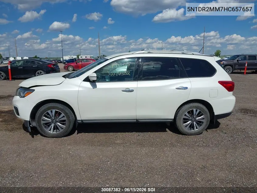 2017 Nissan Pathfinder S/Sv/Sl/Platinum VIN: 5N1DR2MM7HC657657 Lot: 30087382