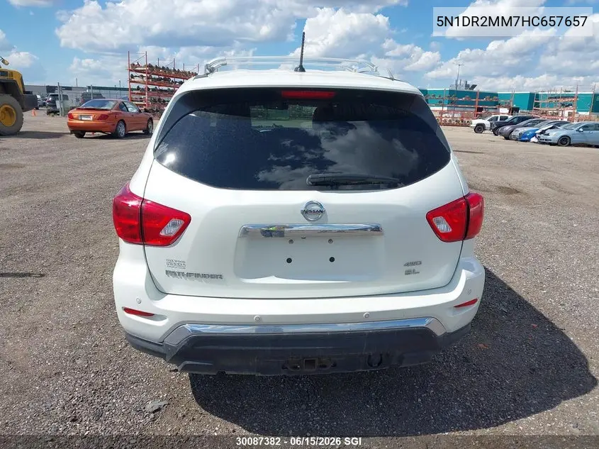 2017 Nissan Pathfinder S/Sv/Sl/Platinum VIN: 5N1DR2MM7HC657657 Lot: 30087382