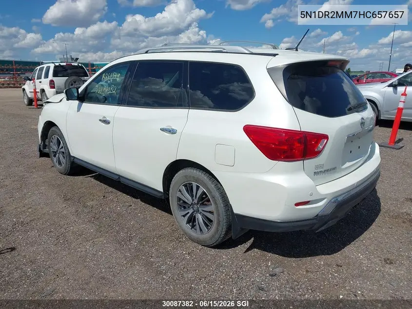 2017 Nissan Pathfinder S/Sv/Sl/Platinum VIN: 5N1DR2MM7HC657657 Lot: 30087382