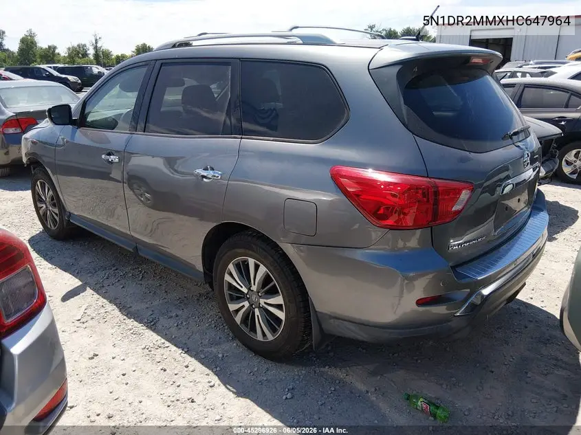 2017 Nissan Pathfinder Sv VIN: 5N1DR2MMXHC647964 Lot: 45296926