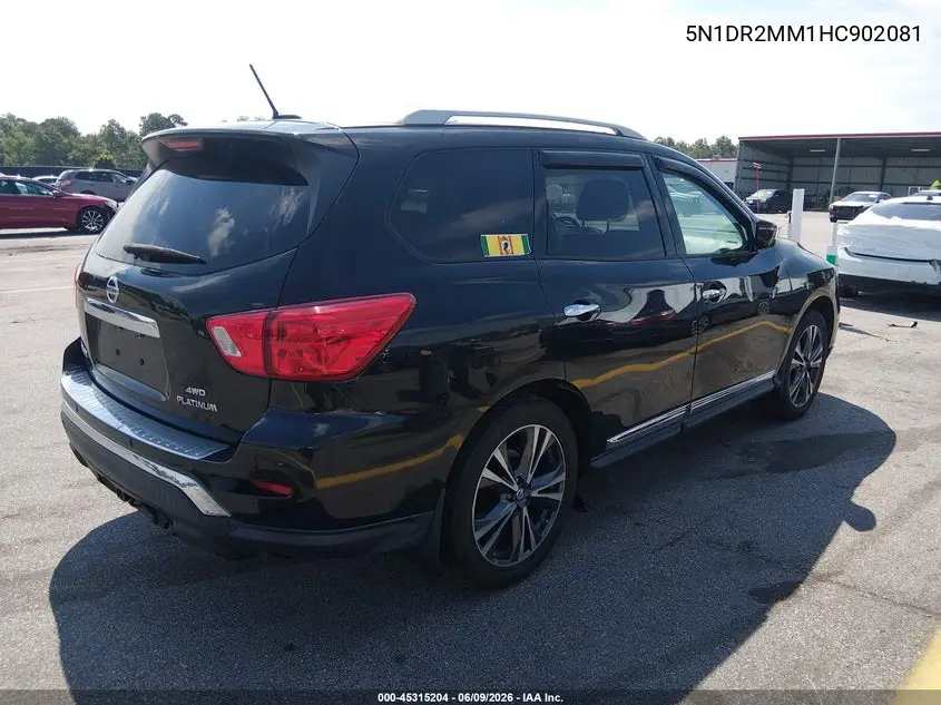 2017 Nissan Pathfinder Platinum VIN: 5N1DR2MM1HC902081 Lot: 45315204