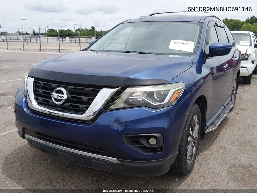 2017 Nissan Pathfinder S VIN: 5N1DR2MN8HC691146 Lot: 45320421