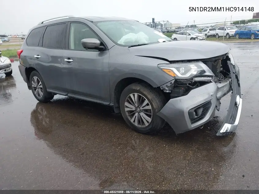 2017 Nissan Pathfinder Sl VIN: 5N1DR2MM1HC914148 Lot: 45321059
