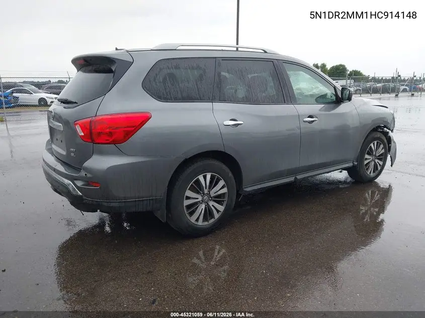 2017 Nissan Pathfinder Sl VIN: 5N1DR2MM1HC914148 Lot: 45321059