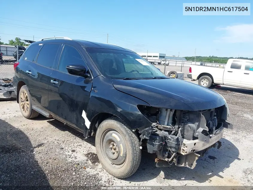 2017 Nissan Pathfinder S VIN: 5N1DR2MN1HC617504 Lot: 45328589