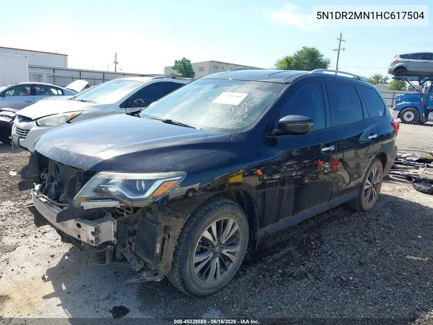 2017 Nissan Pathfinder S VIN: 5N1DR2MN1HC617504 Lot: 45328589