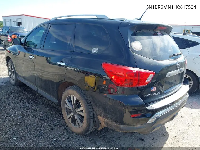 2017 Nissan Pathfinder S VIN: 5N1DR2MN1HC617504 Lot: 45328589