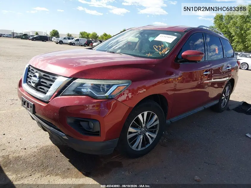 2017 Nissan Pathfinder Platinum/S/Sl/Sv VIN: 5N1DR2MN3HC683388 Lot: 45343893
