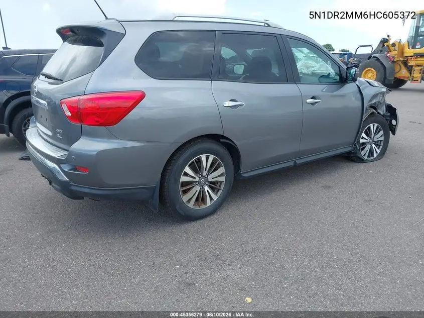 2017 Nissan Pathfinder Sl VIN: 5N1DR2MM6HC605372 Lot: 45356279