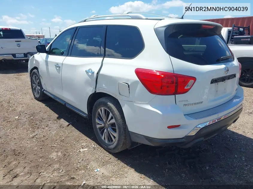 2017 Nissan Pathfinder Sv VIN: 5N1DR2MN0HC904039 Lot: 45399950