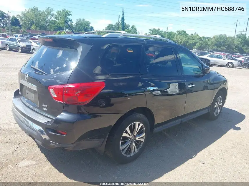 2017 Nissan Pathfinder Sv VIN: 5N1DR2MM7HC688746 Lot: 45403396