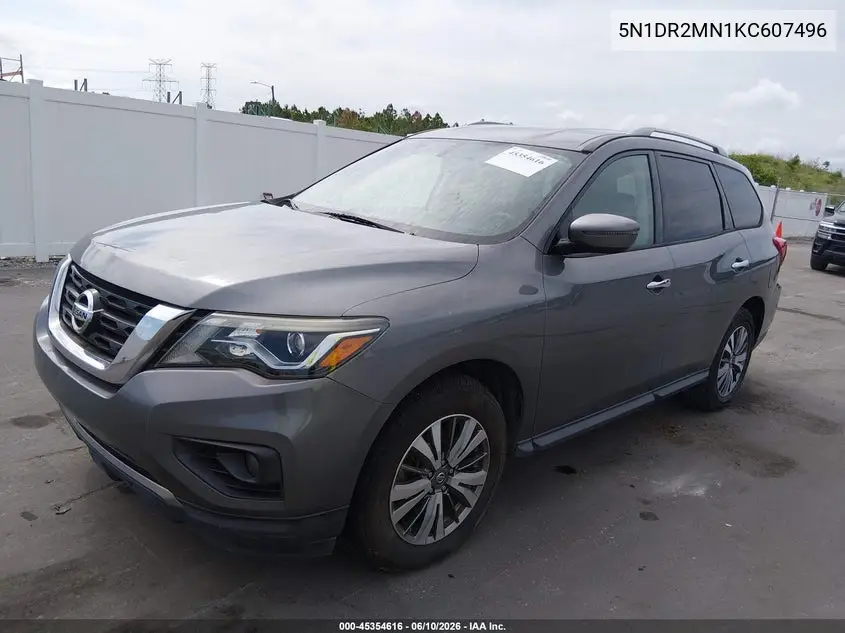2019 Nissan Pathfinder Sv VIN: 5N1DR2MN1KC607496 Lot: 45354616