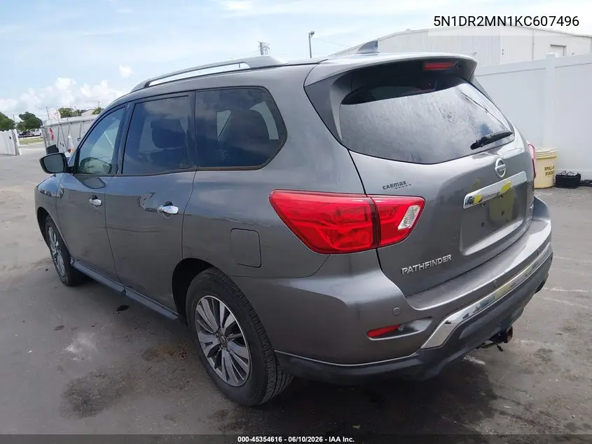 2019 Nissan Pathfinder Sv VIN: 5N1DR2MN1KC607496 Lot: 45354616