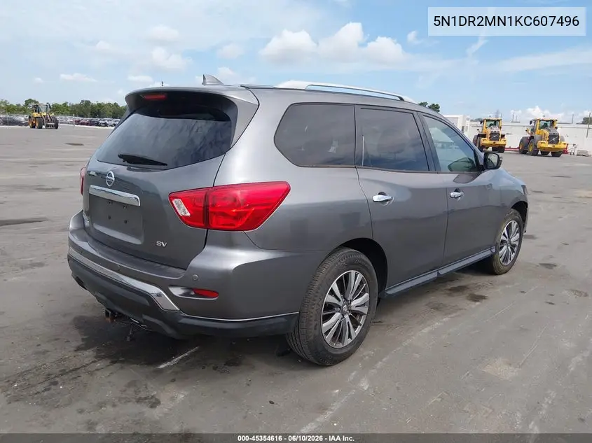 2019 Nissan Pathfinder Sv VIN: 5N1DR2MN1KC607496 Lot: 45354616