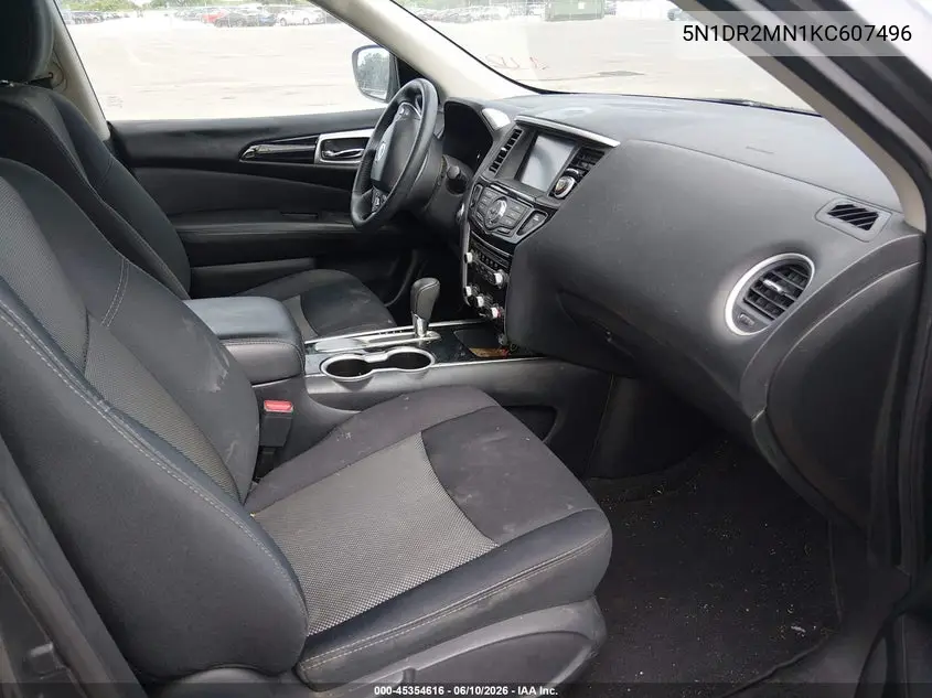 2019 Nissan Pathfinder Sv VIN: 5N1DR2MN1KC607496 Lot: 45354616