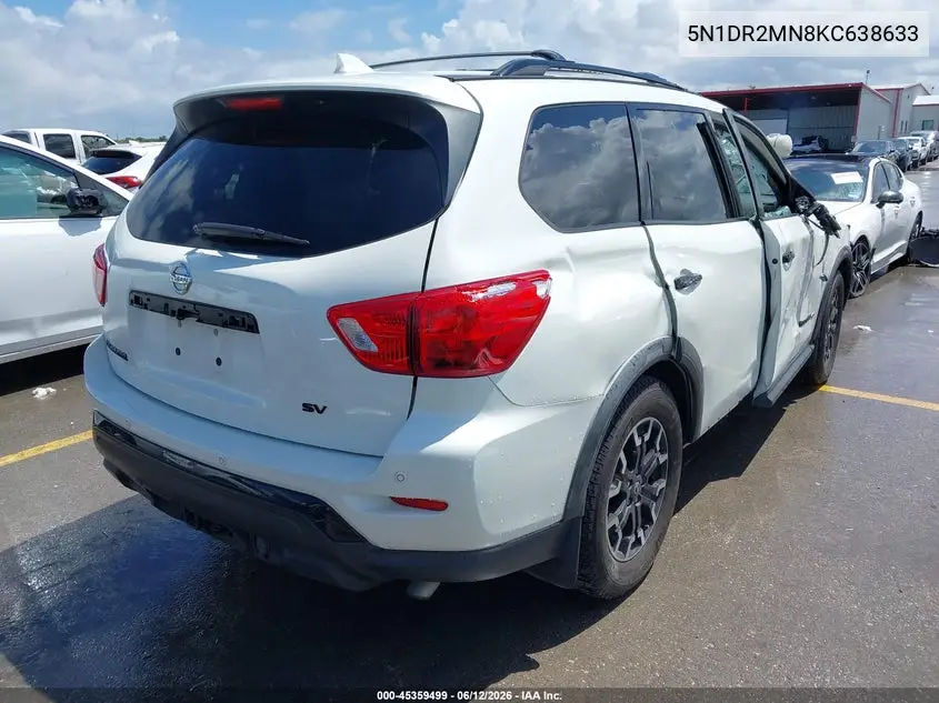 2019 Nissan Pathfinder Sv VIN: 5N1DR2MN8KC638633 Lot: 45359499