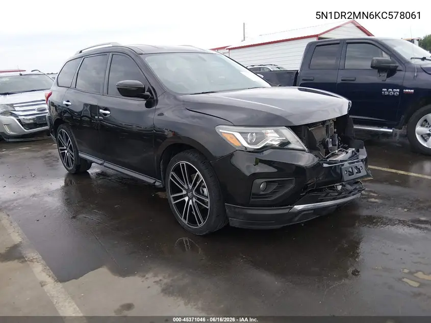 2019 Nissan Pathfinder Sv VIN: 5N1DR2MN6KC578061 Lot: 45371046