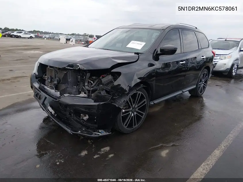 2019 Nissan Pathfinder Sv VIN: 5N1DR2MN6KC578061 Lot: 45371046