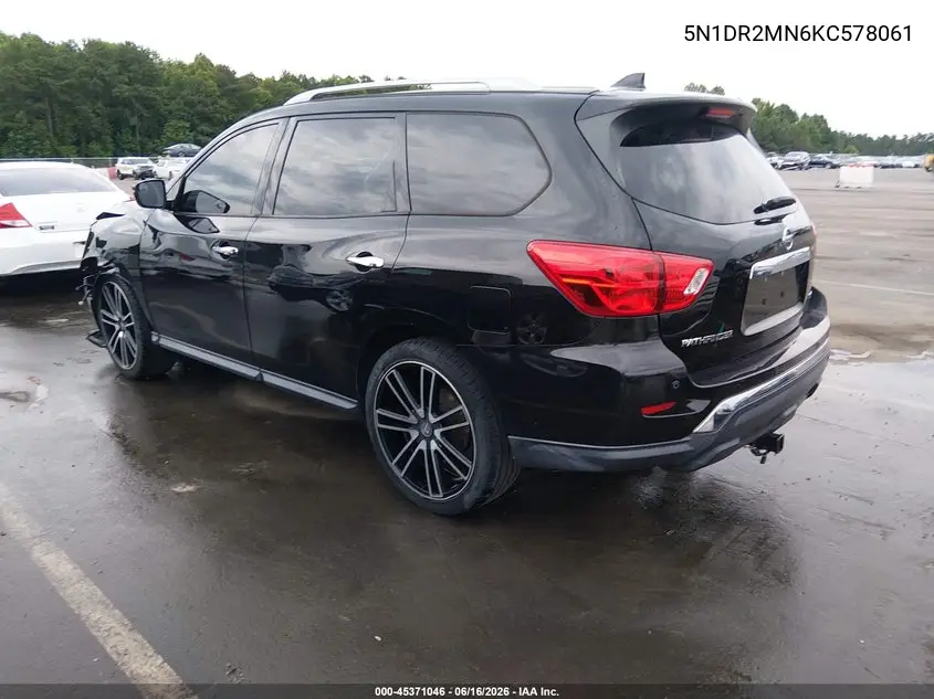 2019 Nissan Pathfinder Sv VIN: 5N1DR2MN6KC578061 Lot: 45371046
