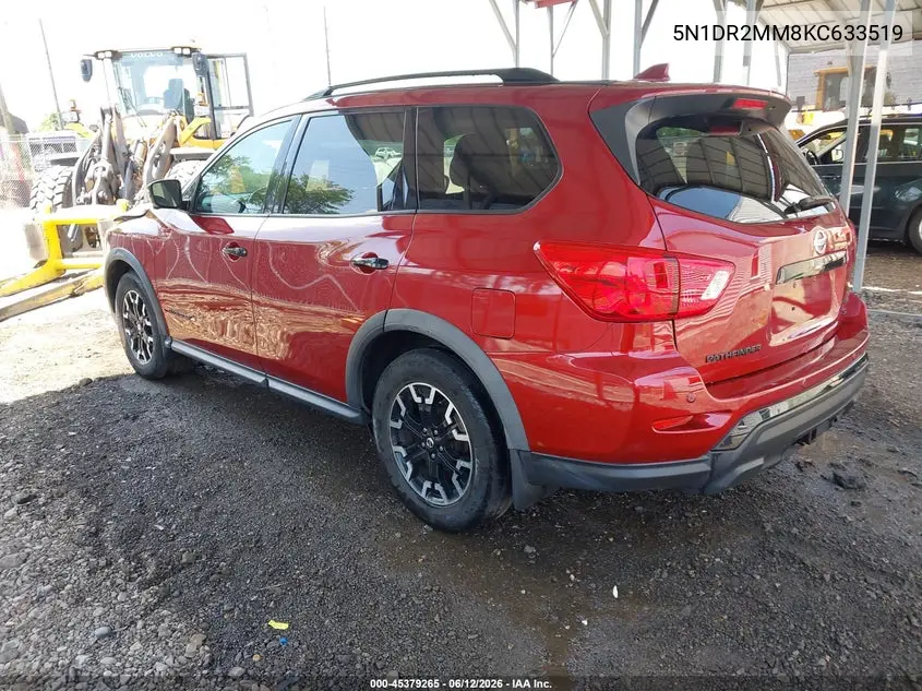 2019 Nissan Pathfinder Sl VIN: 5N1DR2MM8KC633519 Lot: 45379265
