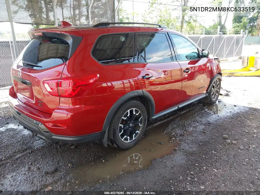 2019 Nissan Pathfinder Sl VIN: 5N1DR2MM8KC633519 Lot: 45379265