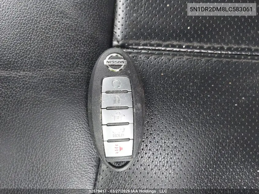 2020 Nissan Pathfinder Platinum VIN: 5N1DR2DM8LC583061 Lot: 12579417x