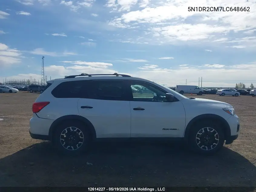 2020 Nissan Pathfinder Sl VIN: 5N1DR2CM7LC648662 Lot: 12614227