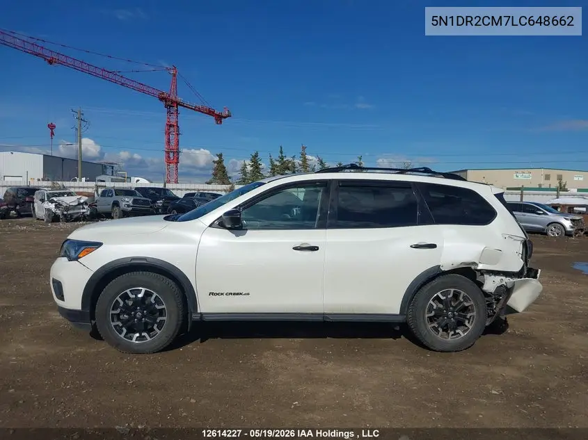 2020 Nissan Pathfinder Sl VIN: 5N1DR2CM7LC648662 Lot: 12614227