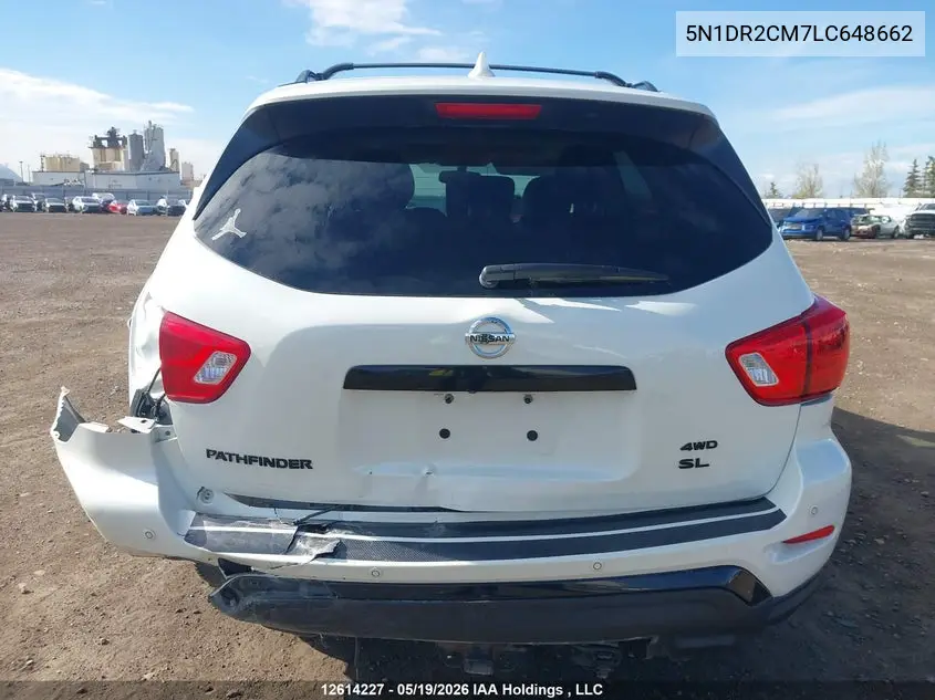 2020 Nissan Pathfinder Sl VIN: 5N1DR2CM7LC648662 Lot: 12614227