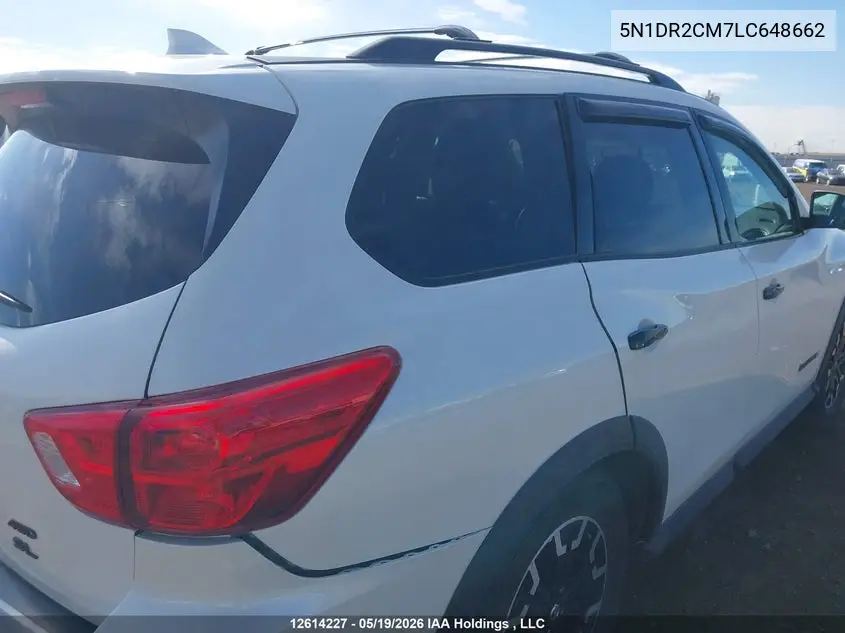 2020 Nissan Pathfinder Sl VIN: 5N1DR2CM7LC648662 Lot: 12614227