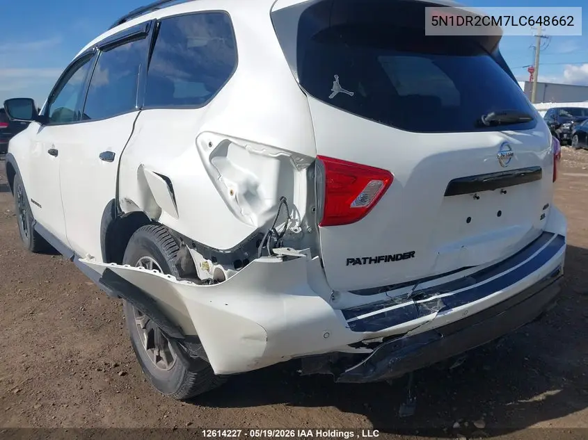 2020 Nissan Pathfinder Sl VIN: 5N1DR2CM7LC648662 Lot: 12614227