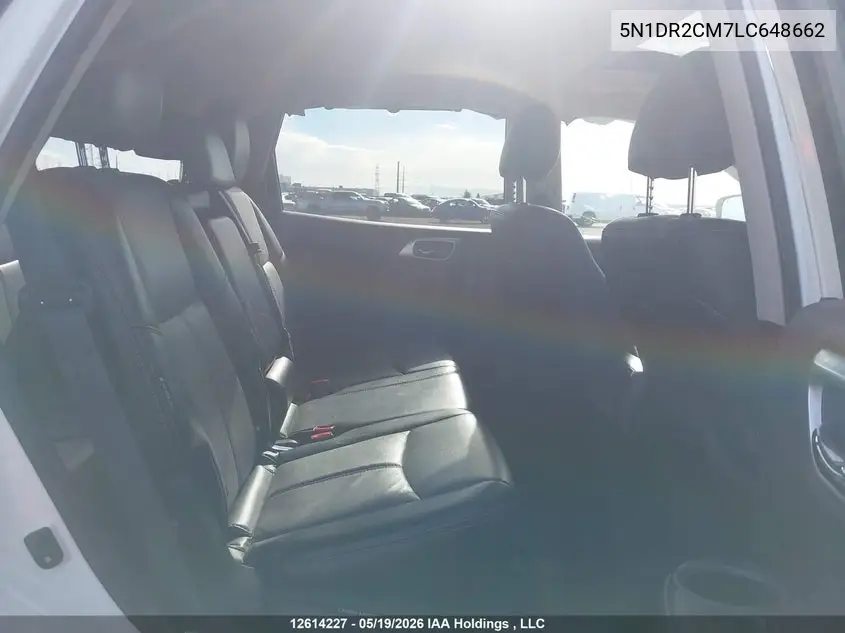 2020 Nissan Pathfinder Sl VIN: 5N1DR2CM7LC648662 Lot: 12614227