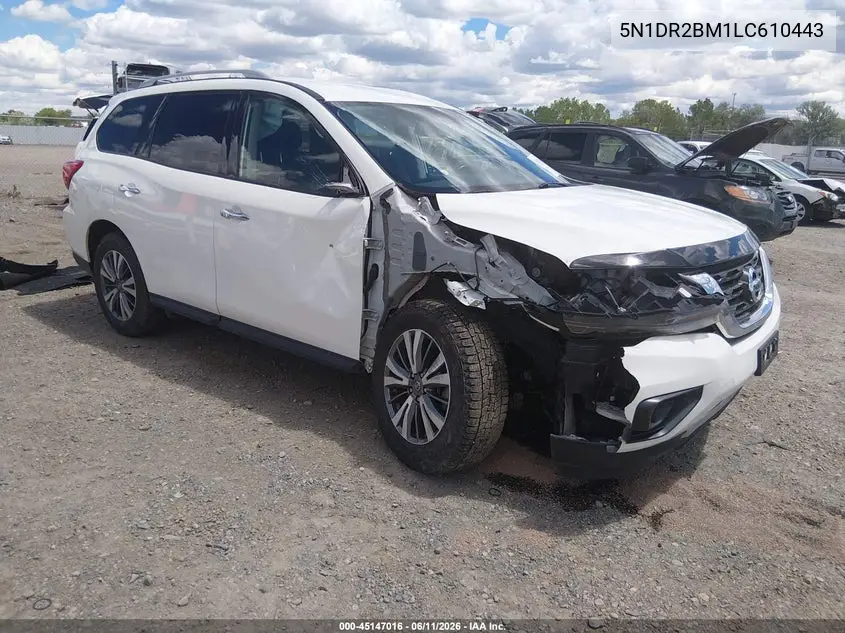 2020 Nissan Pathfinder Sv 4Wd VIN: 5N1DR2BM1LC610443 Lot: 45147016