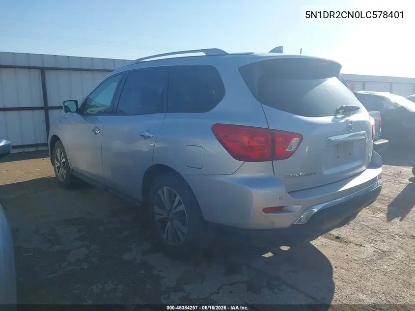2020 Nissan Pathfinder Sl 2Wd VIN: 5N1DR2CN0LC578401 Lot: 45384257