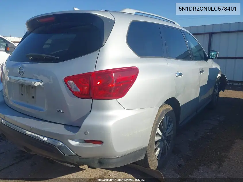 2020 Nissan Pathfinder Sl 2Wd VIN: 5N1DR2CN0LC578401 Lot: 45384257